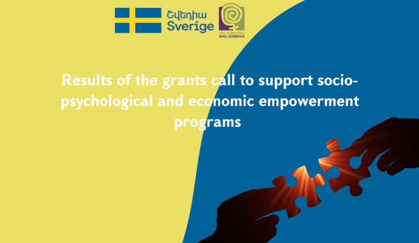 Results of the grants call to support socio-psychological and economic empowerment programs